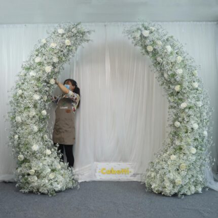 Custom Exquisite Florals Babys Breath Flower White Decor Flowers Artificial Flower Wedding Birthday Events Backdrops Decorative