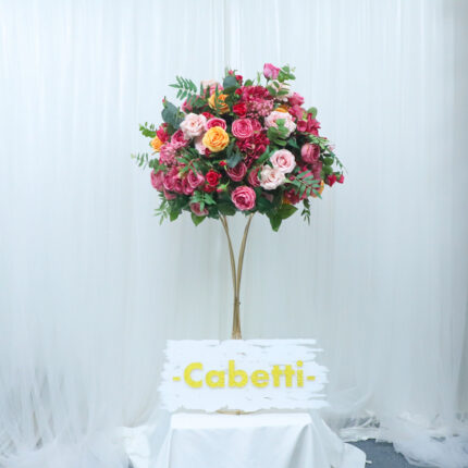 Couture Luxury Decoration Hot Pink Artificial Flower Ball Arrangement Wedding Centerpieces For Wedding Table Party Decorations