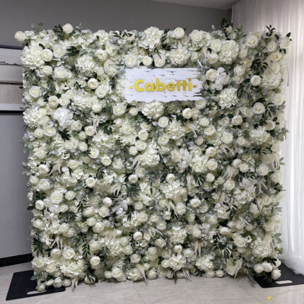 Custom Exquisite Florals Wedding Floral Backdrop White Green Silk Flower Flower Wall Backdrop For Wedding Decoration